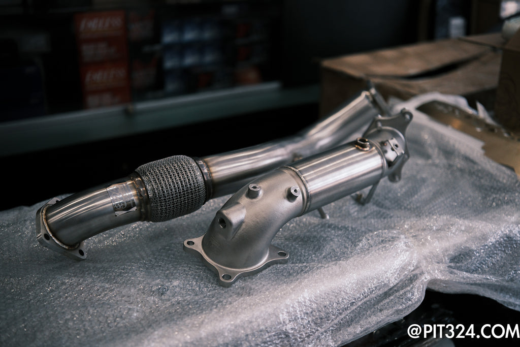 324RACING Civic Type R FK8 / FL5 Catless Downpipe & Frontpipe